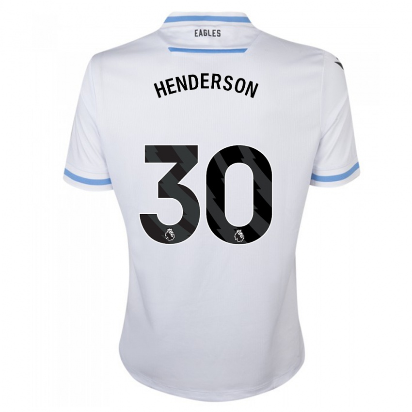 Dzieci Dean Henderson #30 Biały Wyjazdowa Koszulka 2023/24 Koszulki Klubowe