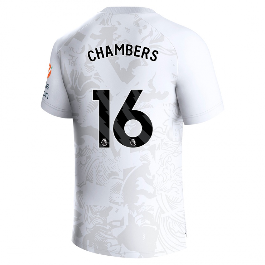 Dzieci Calum Chambers #16 Biały Wyjazdowa Koszulka 2023/24 Koszulki Klubowe