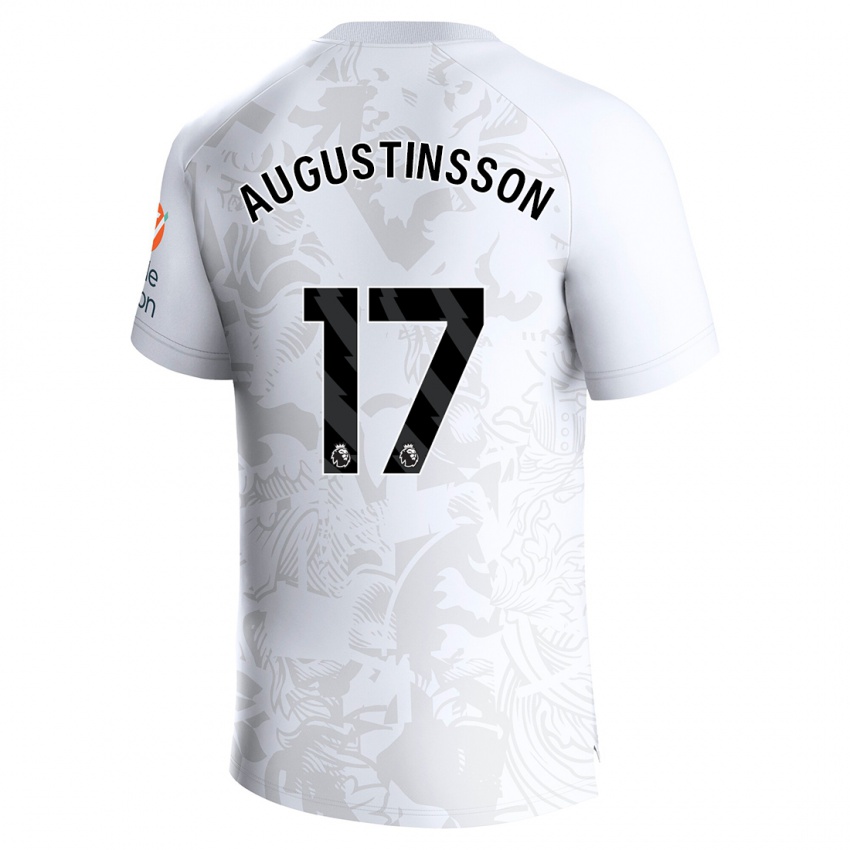 Dzieci Ludwig Augustinsson #17 Biały Wyjazdowa Koszulka 2023/24 Koszulki Klubowe