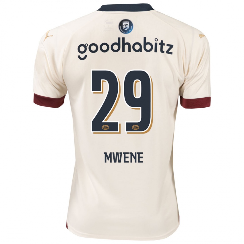 Dzieci Phillipp Mwene #29 Białawy Wyjazdowa Koszulka 2023/24 Koszulki Klubowe
