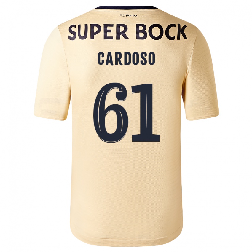 Dzieci Ivan Cardoso #61 Beżowo-Złoty Wyjazdowa Koszulka 2023/24 Koszulki Klubowe