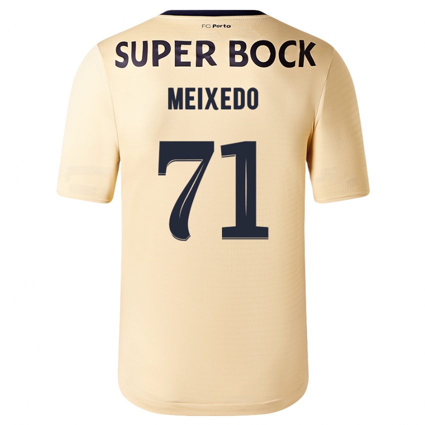 Dzieci Francisco Meixedo #71 Beżowo-Złoty Wyjazdowa Koszulka 2023/24 Koszulki Klubowe