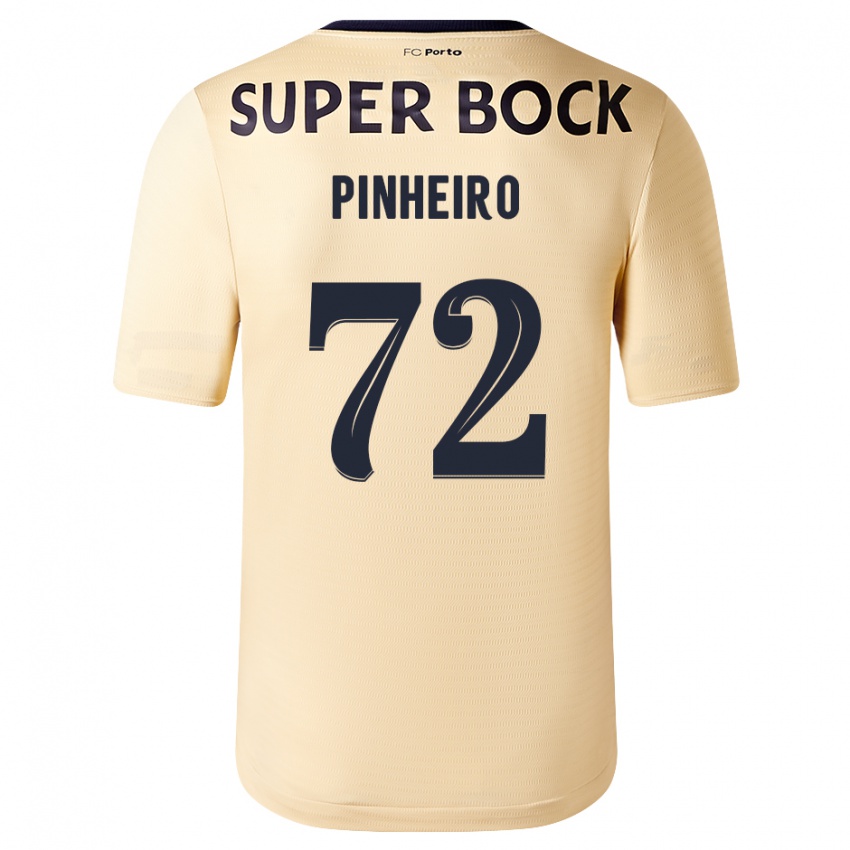 Dzieci Rodrigo Pinheiro #72 Beżowo-Złoty Wyjazdowa Koszulka 2023/24 Koszulki Klubowe