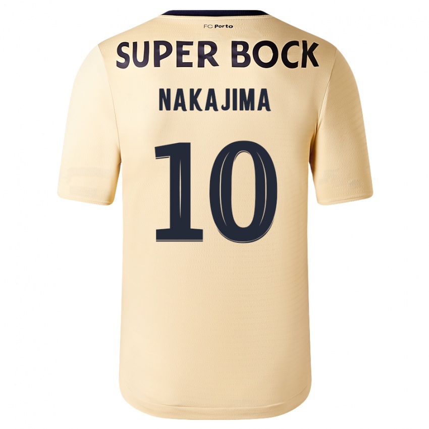 Dzieci Shoya Nakajima #10 Beżowo-Złoty Wyjazdowa Koszulka 2023/24 Koszulki Klubowe