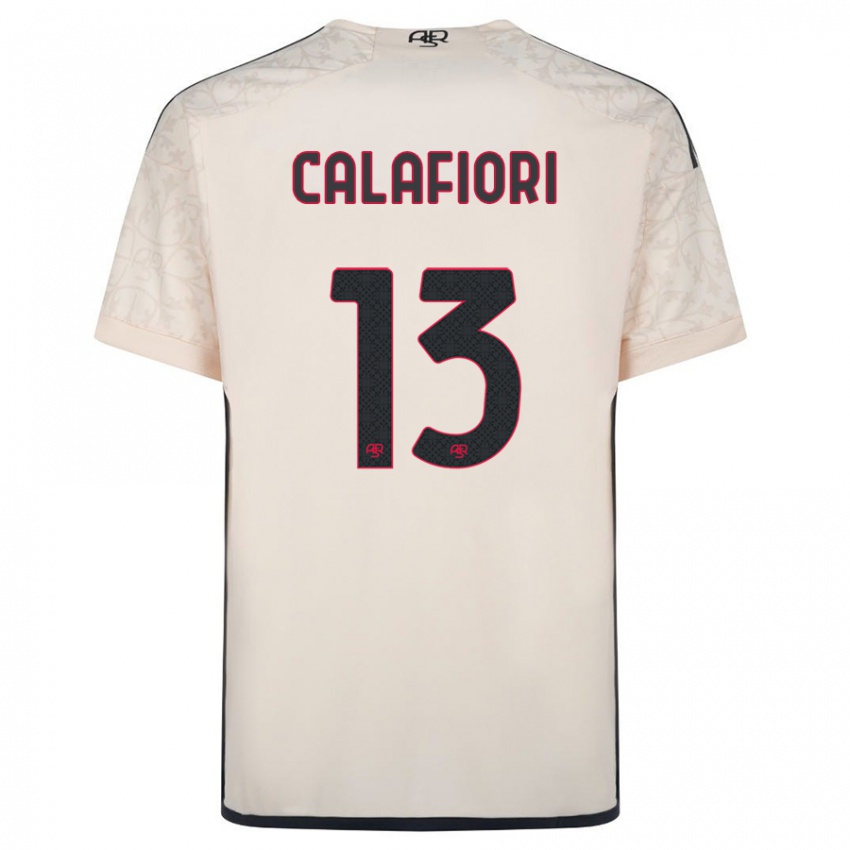 Dzieci Riccardo Calafiori #13 Białawy Wyjazdowa Koszulka 2023/24 Koszulki Klubowe