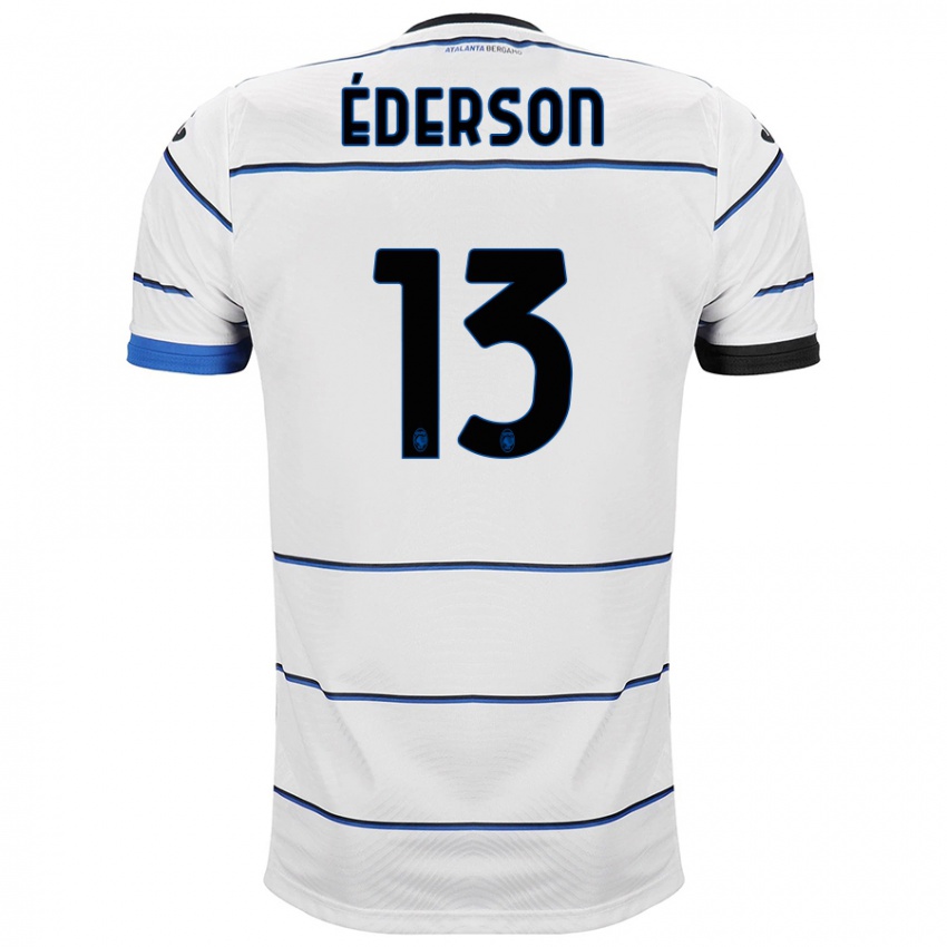 Dzieci Ederson #13 Biały Wyjazdowa Koszulka 2023/24 Koszulki Klubowe