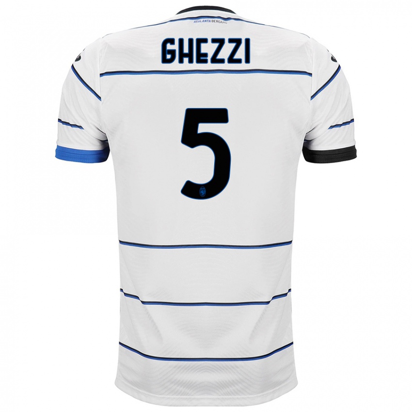 Dzieci Samuele Ghezzi #5 Biały Wyjazdowa Koszulka 2023/24 Koszulki Klubowe