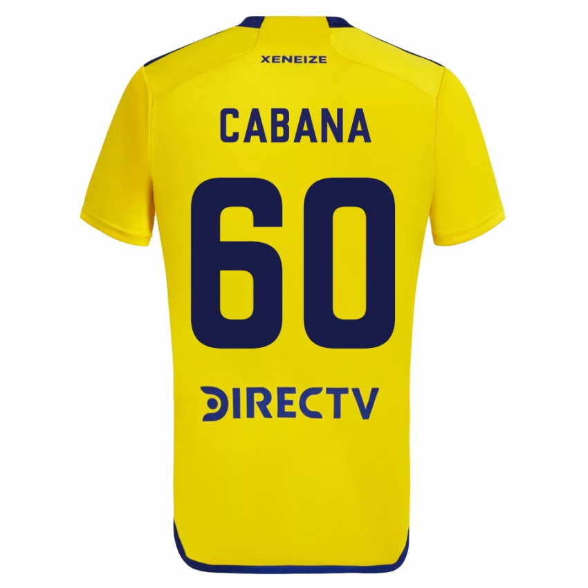 Dzieci Juan Pablo Cabana #60 Żółty Wyjazdowa Koszulka 2023/24 Koszulki Klubowe