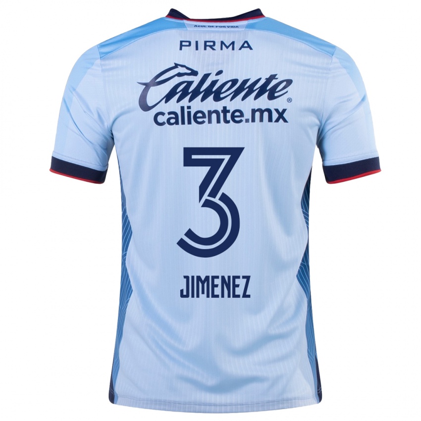 Dzieci Jaiber Jimenez #3 Niebieskie Niebo Wyjazdowa Koszulka 2023/24 Koszulki Klubowe