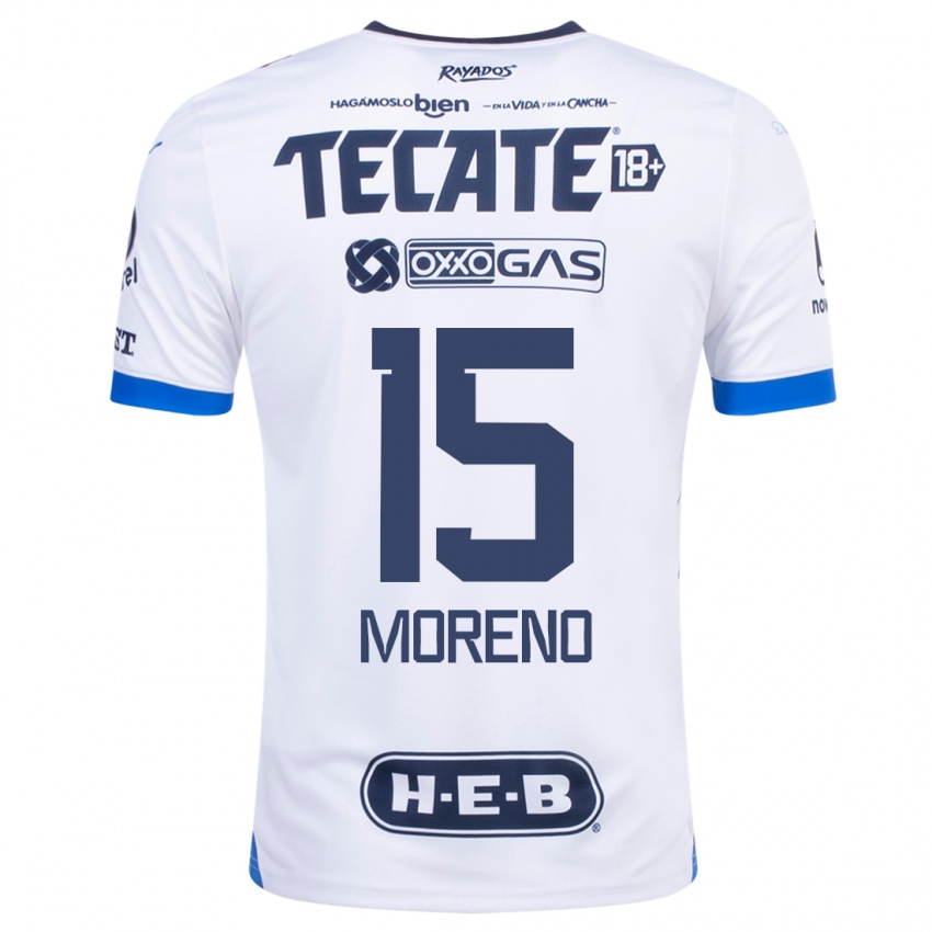 Dzieci Héctor Moreno #15 Biały Wyjazdowa Koszulka 2023/24 Koszulki Klubowe