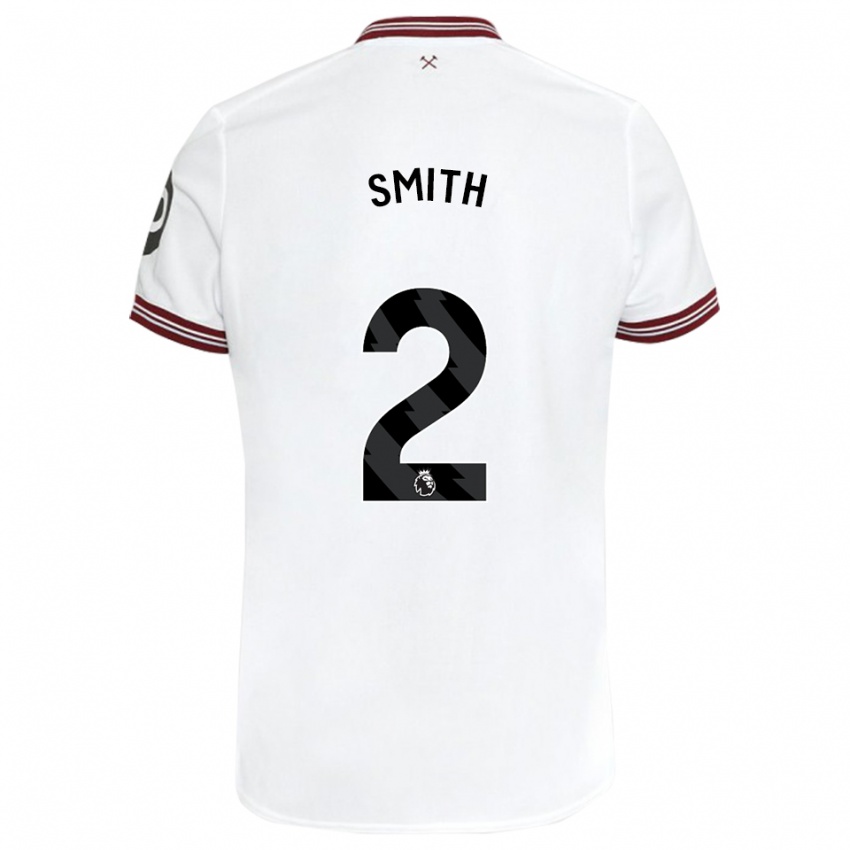 Męski Kirsty Smith #2 Biały Wyjazdowa Koszulka 2023/24 Koszulki Klubowe
