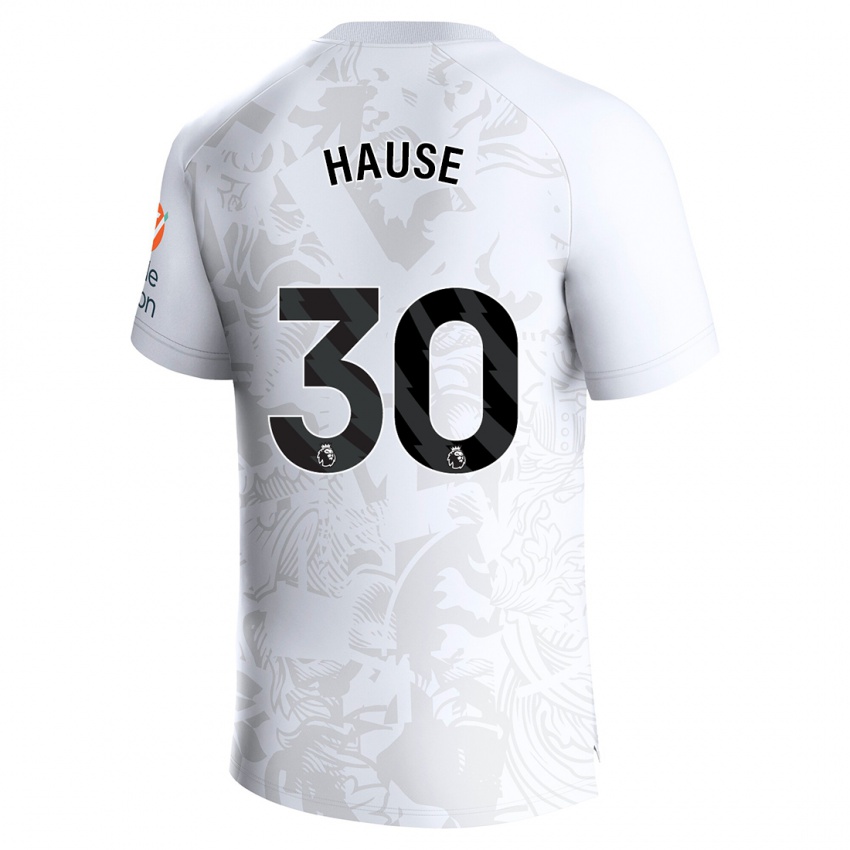 Męski Kortney Hause #30 Biały Wyjazdowa Koszulka 2023/24 Koszulki Klubowe
