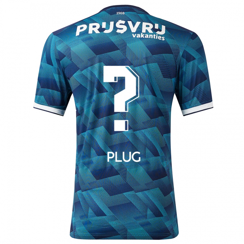 Męski Jan Plug #0 Niebieski Wyjazdowa Koszulka 2023/24 Koszulki Klubowe