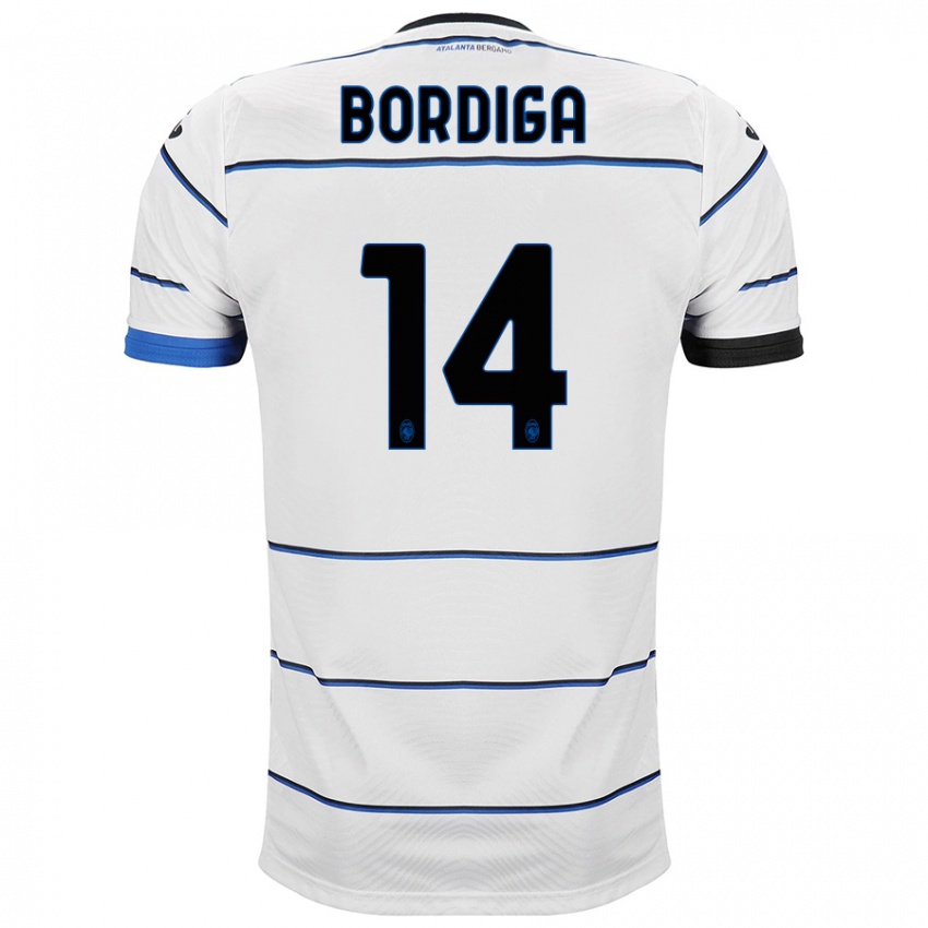 Męski Michele Bordiga #14 Biały Wyjazdowa Koszulka 2023/24 Koszulki Klubowe