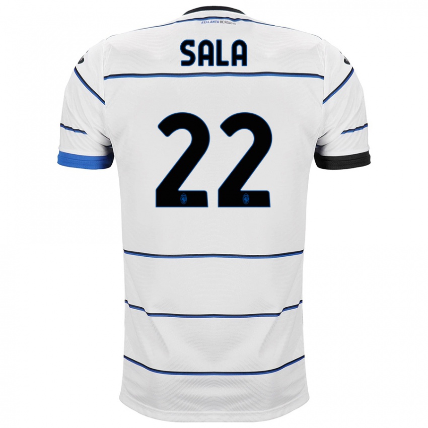 Męski Lorenzo Sala #22 Biały Wyjazdowa Koszulka 2023/24 Koszulki Klubowe