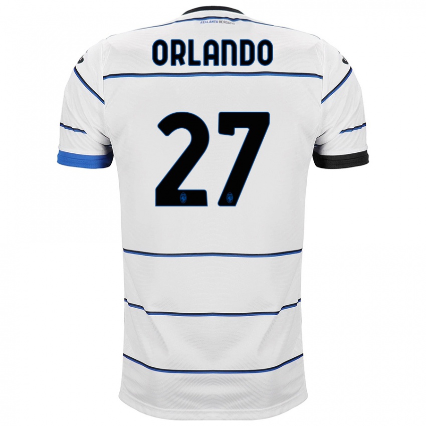 Męski Daniele Orlando #27 Biały Wyjazdowa Koszulka 2023/24 Koszulki Klubowe