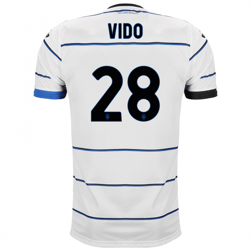 Męski Luca Vido #28 Biały Wyjazdowa Koszulka 2023/24 Koszulki Klubowe