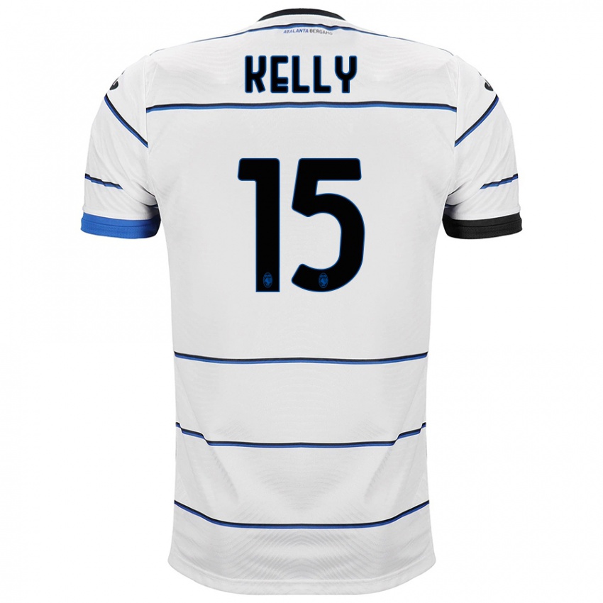 Męski Maegan Kelly #15 Biały Wyjazdowa Koszulka 2023/24 Koszulki Klubowe