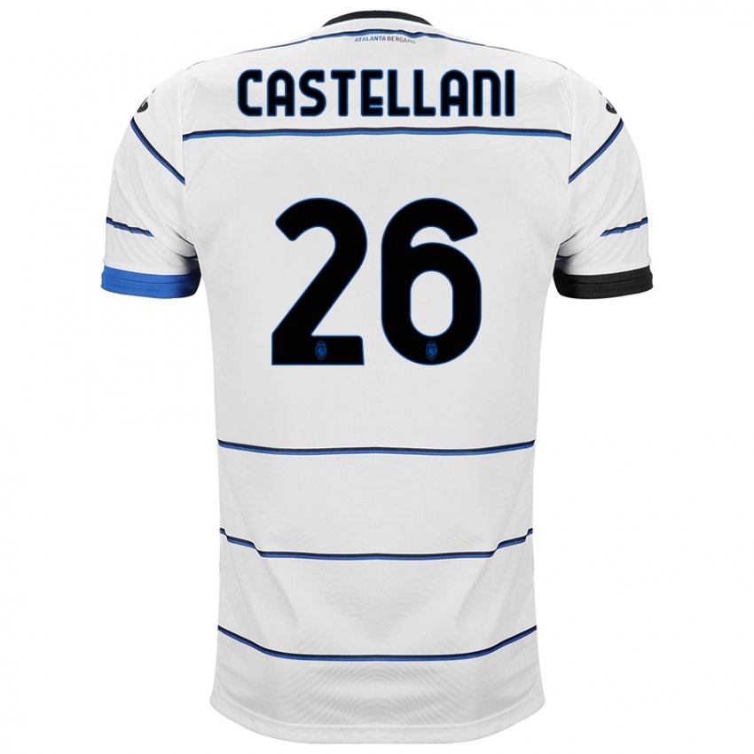 Męski Eleonora Castellani #26 Biały Wyjazdowa Koszulka 2023/24 Koszulki Klubowe