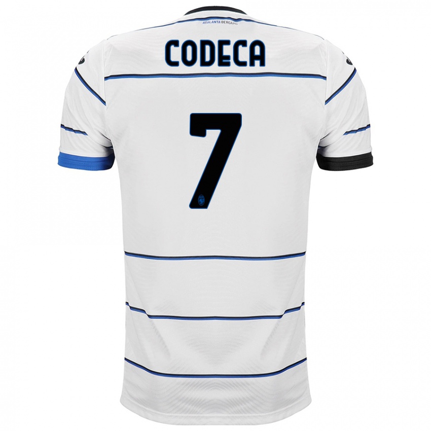 Męski Bianca Codeca #7 Biały Wyjazdowa Koszulka 2023/24 Koszulki Klubowe