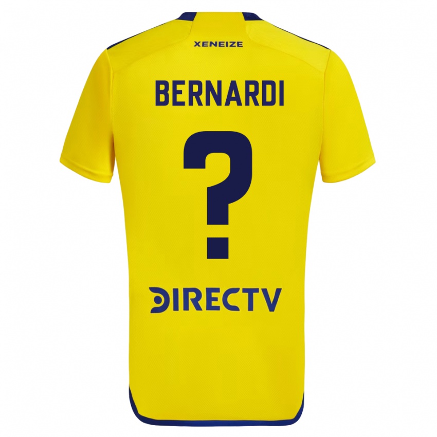 Męski Balthazar Bernardi #0 Żółty Wyjazdowa Koszulka 2023/24 Koszulki Klubowe