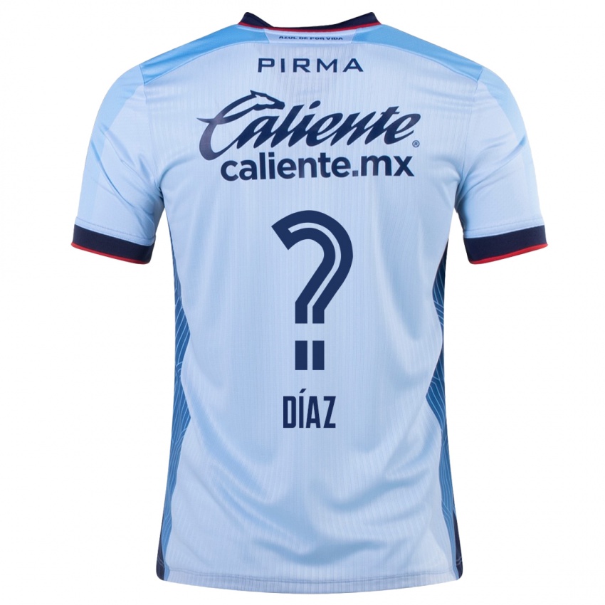 Męski Josué Díaz #0 Niebieskie Niebo Wyjazdowa Koszulka 2023/24 Koszulki Klubowe