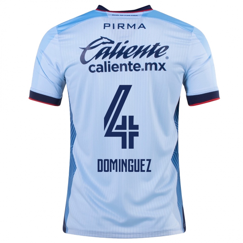 Męski Julio Cesar Dominguez #4 Niebieskie Niebo Wyjazdowa Koszulka 2023/24 Koszulki Klubowe