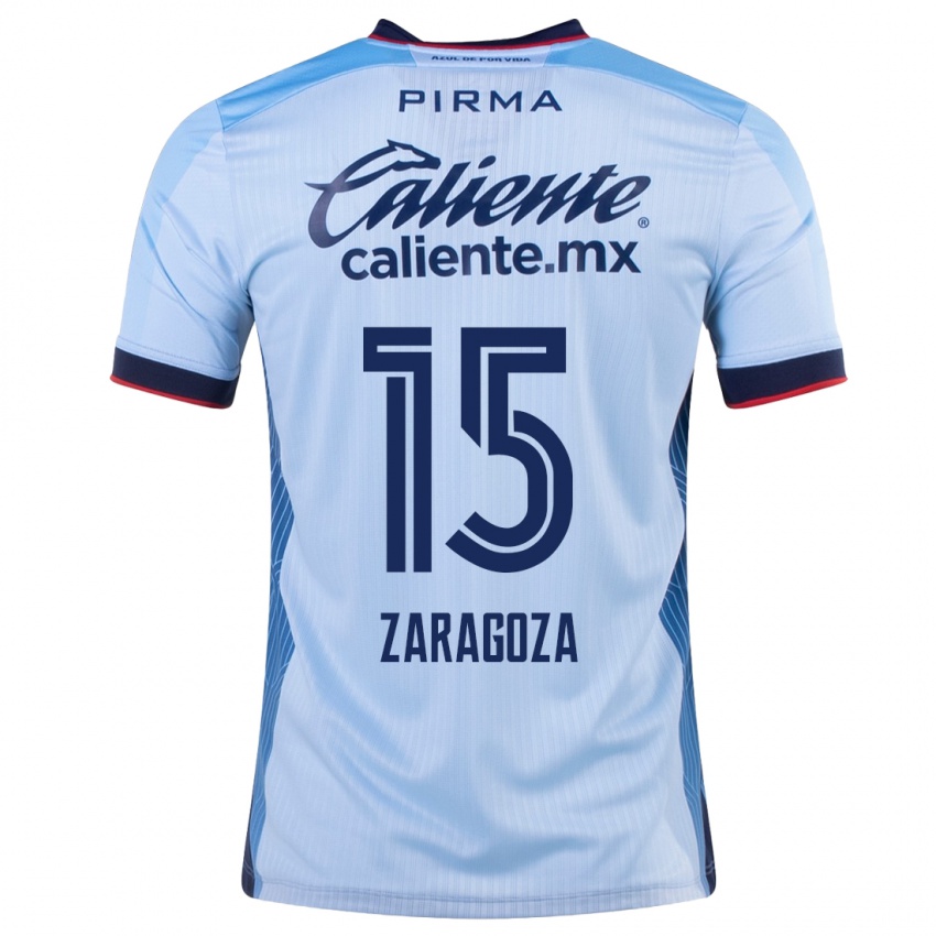 Męski Nancy Zaragoza #15 Niebieskie Niebo Wyjazdowa Koszulka 2023/24 Koszulki Klubowe