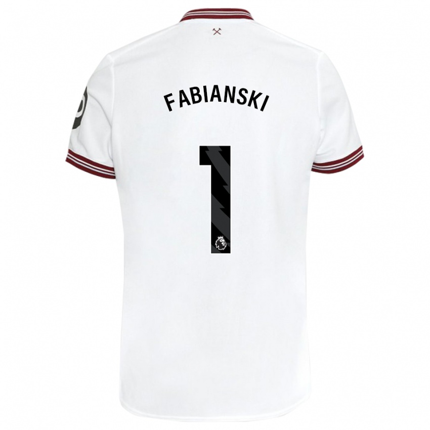 Kobiety Lukasz Fabianski #1 Biały Wyjazdowa Koszulka 2023/24 Koszulki Klubowe