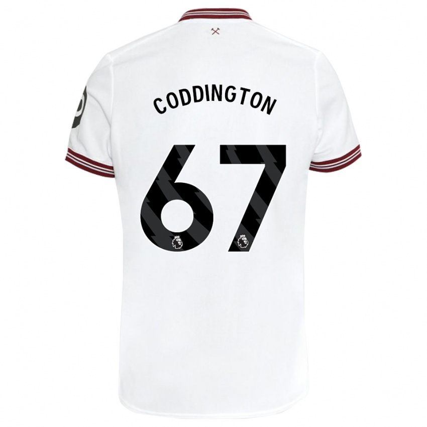 Kobiety Remy Coddington #67 Biały Wyjazdowa Koszulka 2023/24 Koszulki Klubowe