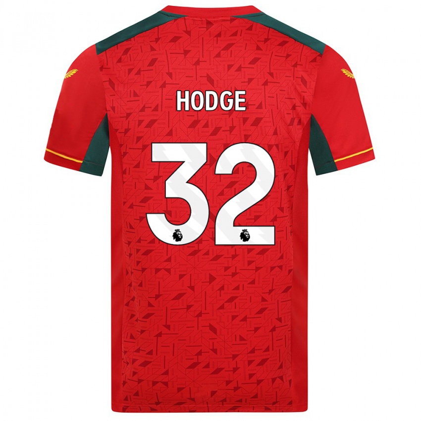 Kobiety Joe Hodge #32 Czerwony Wyjazdowa Koszulka 2023/24 Koszulki Klubowe