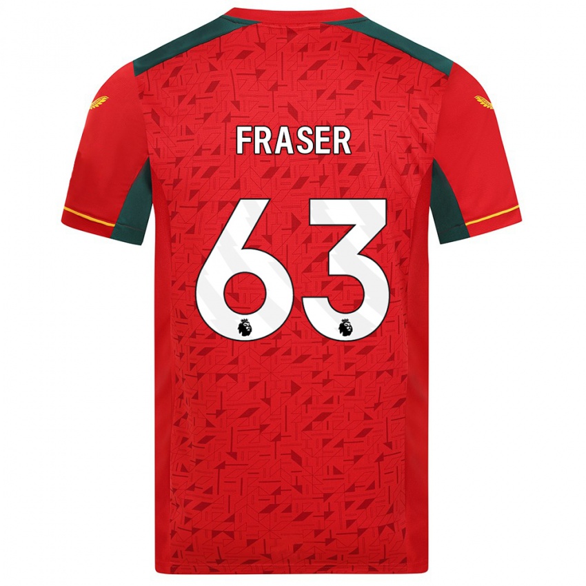 Kobiety Nathan Fraser #63 Czerwony Wyjazdowa Koszulka 2023/24 Koszulki Klubowe