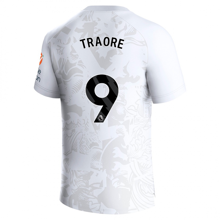 Kobiety Bertrand Traore #9 Biały Wyjazdowa Koszulka 2023/24 Koszulki Klubowe