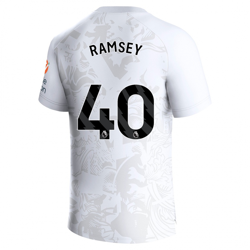 Kobiety Aaron Ramsey #40 Biały Wyjazdowa Koszulka 2023/24 Koszulki Klubowe