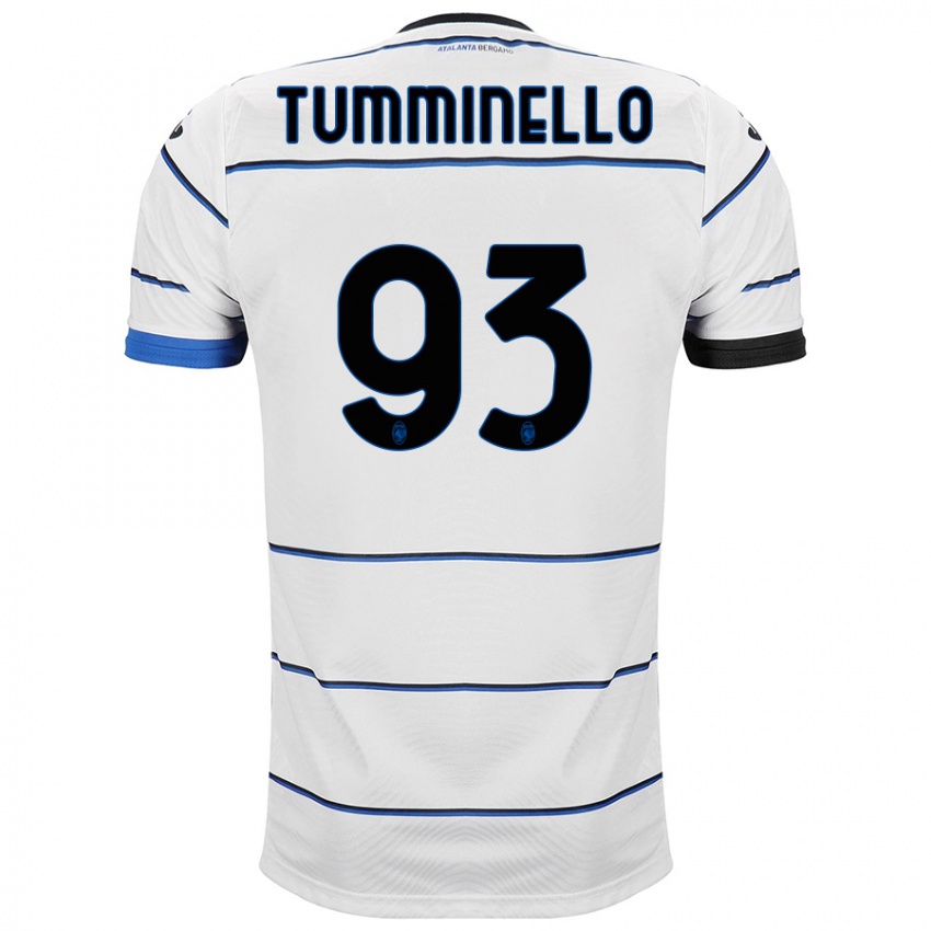 Kobiety Marco Tumminello #93 Biały Wyjazdowa Koszulka 2023/24 Koszulki Klubowe