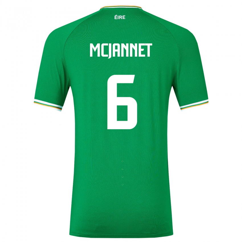 Dzieci Irlandia Ed Mcjannet #6 Zielony Domowa Koszulka 24-26 Koszulki Klubowe