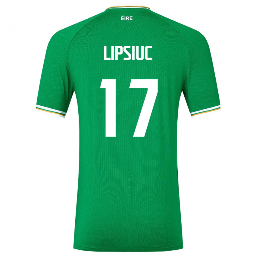 Dzieci Irlandia Darius Lipsiuc #17 Zielony Domowa Koszulka 24-26 Koszulki Klubowe