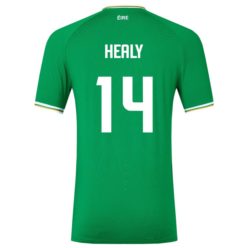 Dzieci Irlandia Freya Healy #14 Zielony Domowa Koszulka 24-26 Koszulki Klubowe