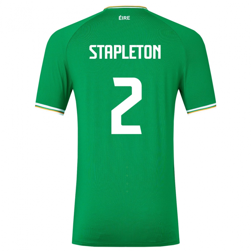 Dzieci Irlandia Jessie Stapleton #2 Zielony Domowa Koszulka 24-26 Koszulki Klubowe