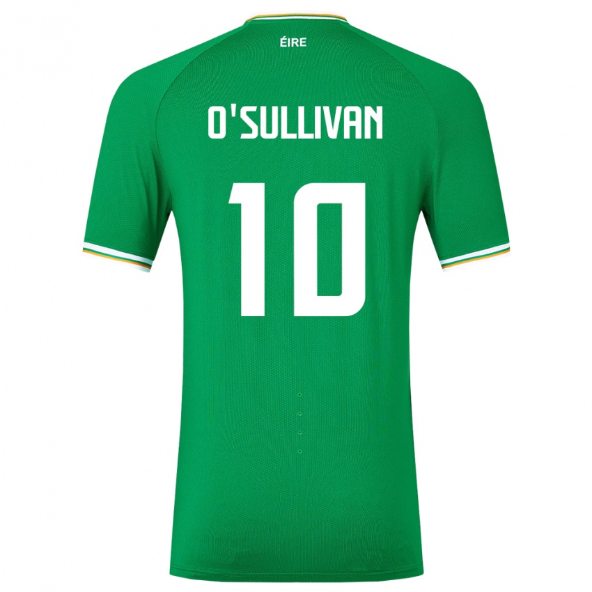 Dzieci Irlandia Denise O'sullivan #10 Zielony Domowa Koszulka 24-26 Koszulki Klubowe