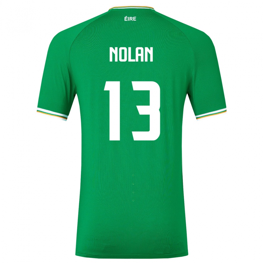 Dzieci Irlandia Hayley Nolan #13 Zielony Domowa Koszulka 24-26 Koszulki Klubowe