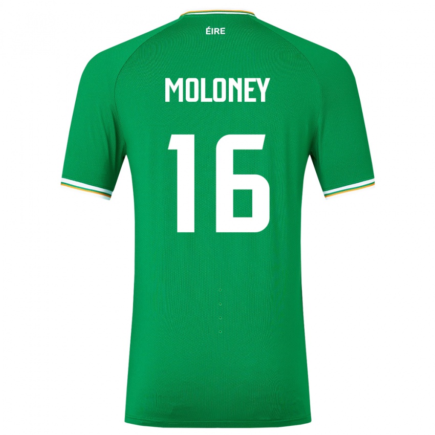Dzieci Irlandia Grace Moloney #16 Zielony Domowa Koszulka 24-26 Koszulki Klubowe