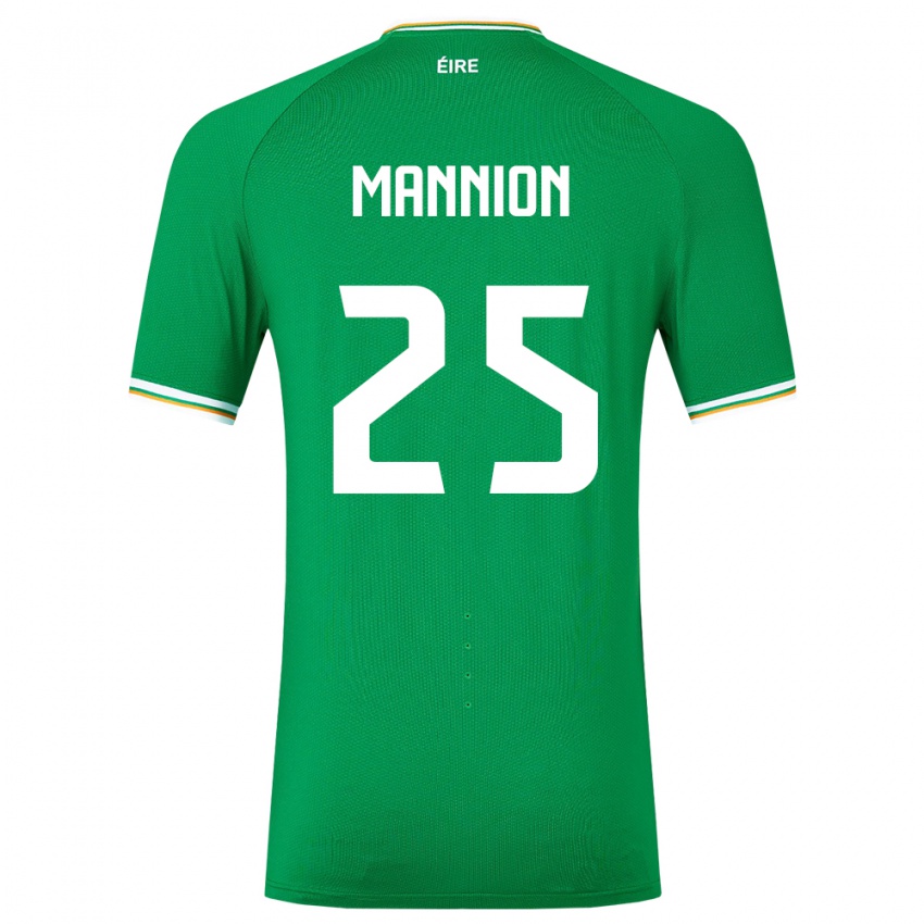 Dzieci Irlandia Aoife Mannion #25 Zielony Domowa Koszulka 24-26 Koszulki Klubowe