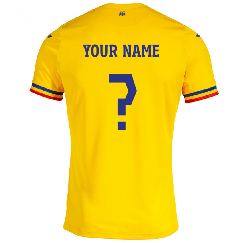 Dzieci Rumunia Twoje Imię #0 Żółty Domowa Koszulka 24-26 Koszulki Klubowe