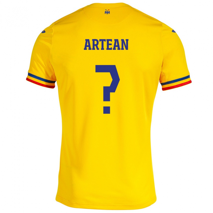 Dzieci Rumunia Andrei Artean #0 Żółty Domowa Koszulka 24-26 Koszulki Klubowe