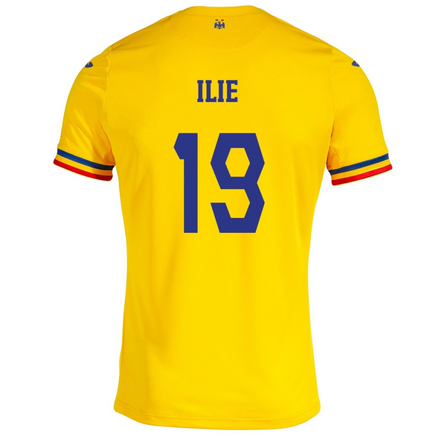 Dzieci Rumunia Rareș Ilie #19 Żółty Domowa Koszulka 24-26 Koszulki Klubowe