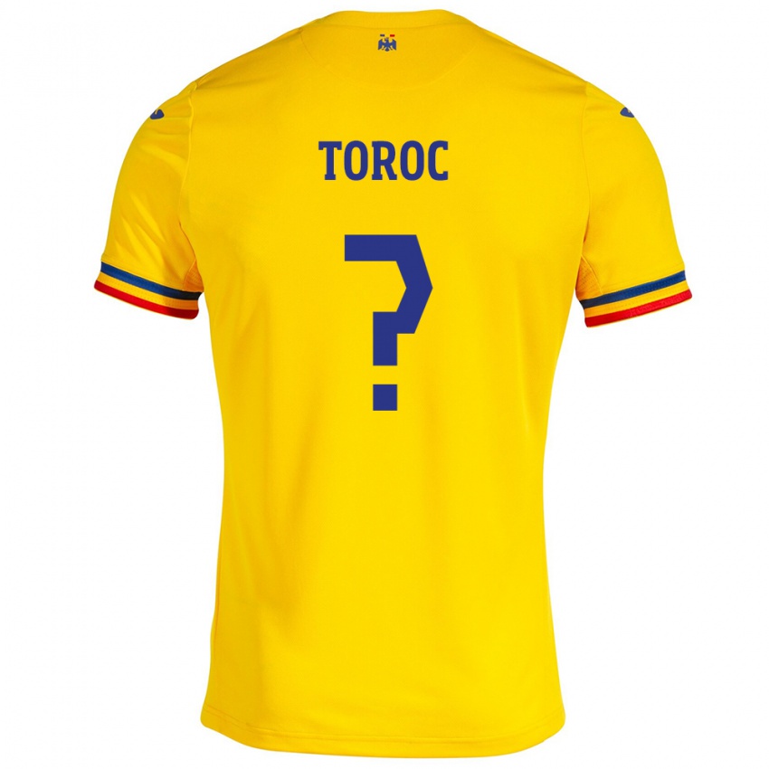 Dzieci Rumunia Andrei Toroc #0 Żółty Domowa Koszulka 24-26 Koszulki Klubowe