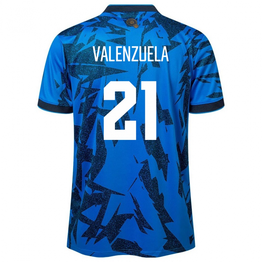 Dzieci Salwador Ana Valenzuela #21 Niebieski Domowa Koszulka 24-26 Koszulki Klubowe