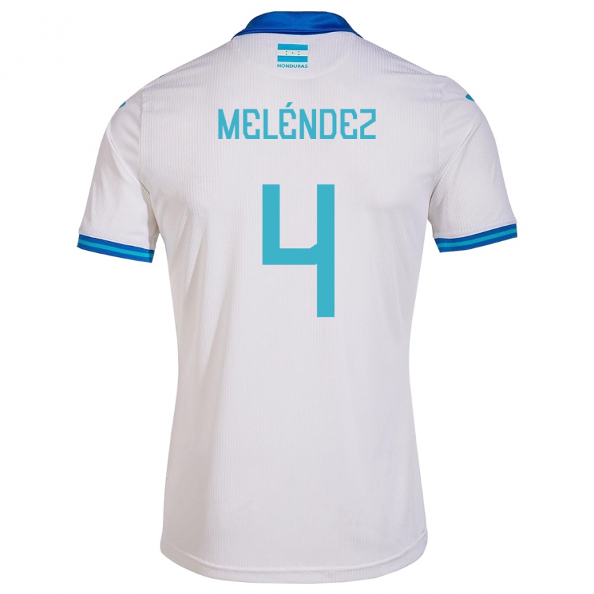 Dzieci Honduras Carlos Meléndez #4 Biały Domowa Koszulka 24-26 Koszulki Klubowe