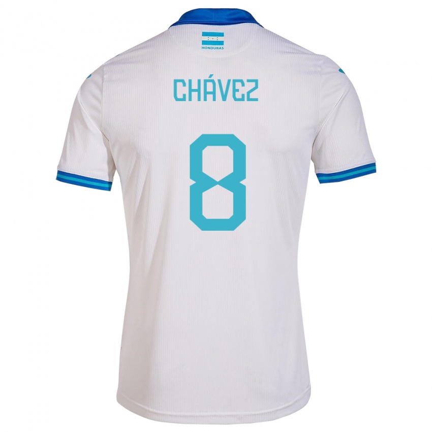 Dzieci Honduras Gerson Chávez #8 Biały Domowa Koszulka 24-26 Koszulki Klubowe